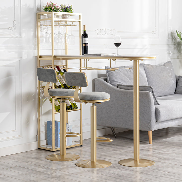 Modern de 1/3 piezas de la mesa de barra de la barra de la mesa de piedra con taburetes altos para la cocina