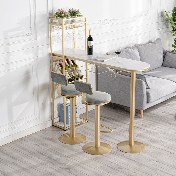 Moderne 1/3 stukken Bar Table Set stenen aanrechttafel met hoge ontlasting voor keuken