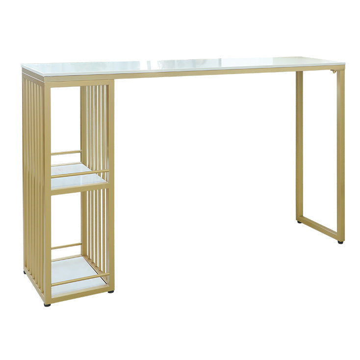 Glam 1/2/3 Pièces Tableau de barre Ensemble de comptoir en pierre rectangle avec tabourets hauts