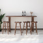 Ensemble de table de barre rectangle 1/2/4/5 PCS Table et tabourets de bar à manger du comptoir en bois massif et tabourets