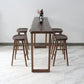 Ensemble de table de barre rectangle 1/2/4/5 PCS Table et tabourets de bar à manger du comptoir en bois massif et tabourets