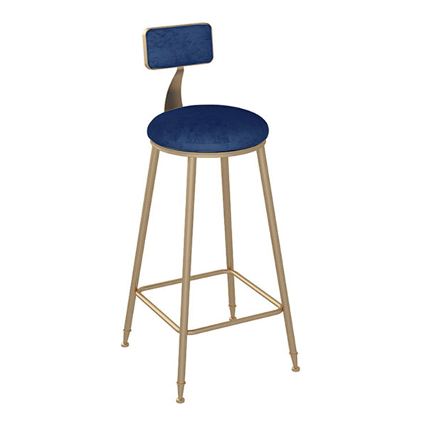 Luxurious Rectangle Marble Bar Table Set 1/3 Pieces Counter Table with Metal Stools Blue 30"H Stool (Single) Clearhalo 'Bar Furniture' 'furn' 'furn_home_bar_bar_sets' 'Furniture' 'Home Bars & Bar Sets' 'home_bar_bar_sets' 'Kitchen & Dining Furniture' 5588670
