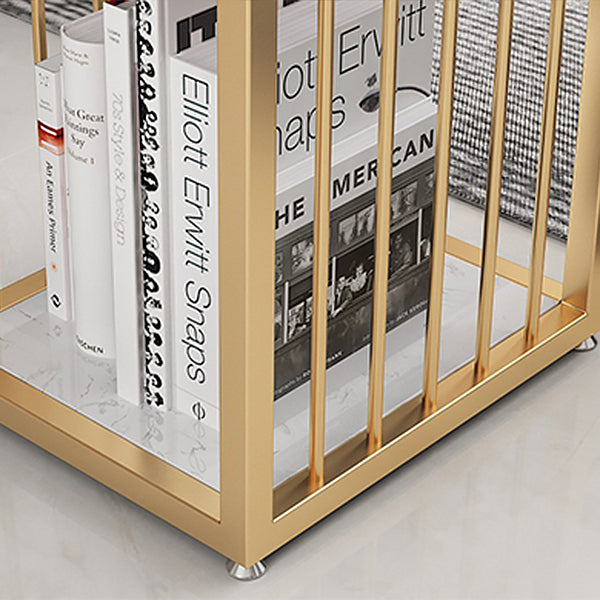 Luxurious Rectangle Marble Bar Table Set 1/3 Pieces Counter Table with Metal Stools Clearhalo 'Bar Furniture' 'furn' 'furn_home_bar_bar_sets' 'Furniture' 'Home Bars & Bar Sets' 'home_bar_bar_sets' 'Kitchen & Dining Furniture' 5588678