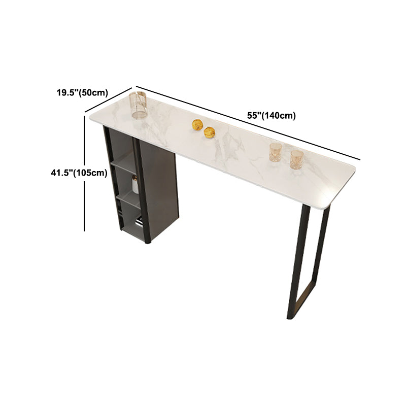 Tavolo da barra di pietra rettangolo industriale set 1/2/4 pezzi per interno