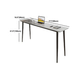 Industrial Rectangle Stone Bar Table Set 1/2/4 Pieces Counter Table for Indoor