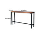 Mesa de barra de madera maciza rectángulo Juego de mesa industrial 1/5/6 Piezas de mostrador con heces