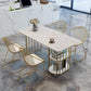 Nordic 1/2/5 Pieces Dining Set White Stone Top Dining Furniture Clearhalo 'Dining Room Sets' 'Dining Tables & Seating' 'dining_room_set' 'furn' 'furn_dining_room_set' 'Furniture' 'Kitchen & Dining Furniture' 5588803