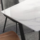 Juego de mesa de comedor blanca rectangular, mesa de comedor y sillas modernas de piedra sinterizada, 1/4/5/7 Uds.