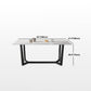 Juego de mesa de comedor blanca rectangular, mesa de comedor y sillas modernas de piedra sinterizada, 1/4/5/7 Uds.