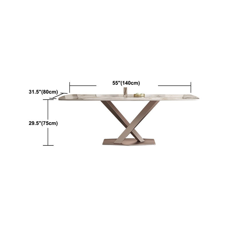 Modern Dining Set 1/2/5/7 Pcs Sintered Stone Dining Table with Chairs Clearhalo 'Dining Room Sets' 'Dining Tables & Seating' 'dining_room_set' 'furn' 'furn_dining_room_set' 'Furniture' 'Kitchen & Dining Furniture' 5588887