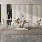 Nordic Sintered Stone Top Dining Set Rectangle 1/4/5/7/9 Pieces Dining Room Table Set