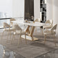 Nordic Sintered Stone Top Dining Set Rectangle 1/4/5/7/9 Pieces Dining Room Table Set