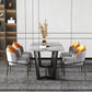 Modern Dining Set Stone 1/5/6/7 Pieces Dining Furniture for Indoor Clearhalo 'Dining Room Sets' 'Dining Tables & Seating' 'dining_room_set' 'furn' 'furn_dining_room_set' 'Furniture' 'Kitchen & Dining Furniture' 5588925