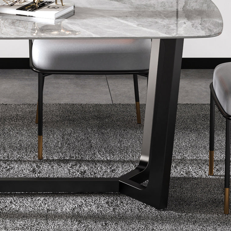 Modern Dining Set Stone 1/5/6/7 Pieces Dining Furniture for Indoor Clearhalo 'Dining Room Sets' 'Dining Tables & Seating' 'dining_room_set' 'furn' 'furn_dining_room_set' 'Furniture' 'Kitchen & Dining Furniture' 5588928
