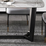Modern Dining Set Stone 1/5/6/7 Pieces Dining Furniture for Indoor