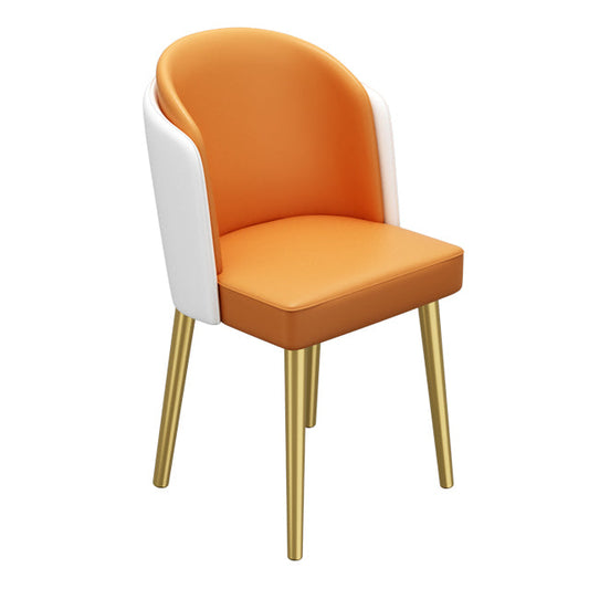 Nordic 1/5/7 Pieces Dining Set Rectangle Stone Dining Table for Kitchen Dining Room 1 Orange Chair