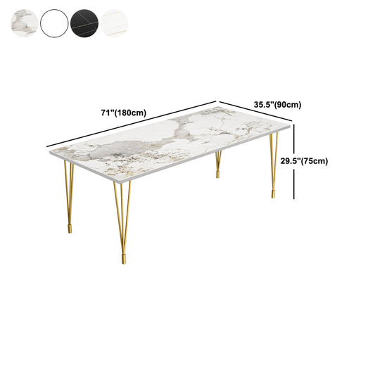 Set da pranzo Nordic 1/5/7 pezzi tavolo da pranzo in pietra rettangolo per sala da pranzo in cucina