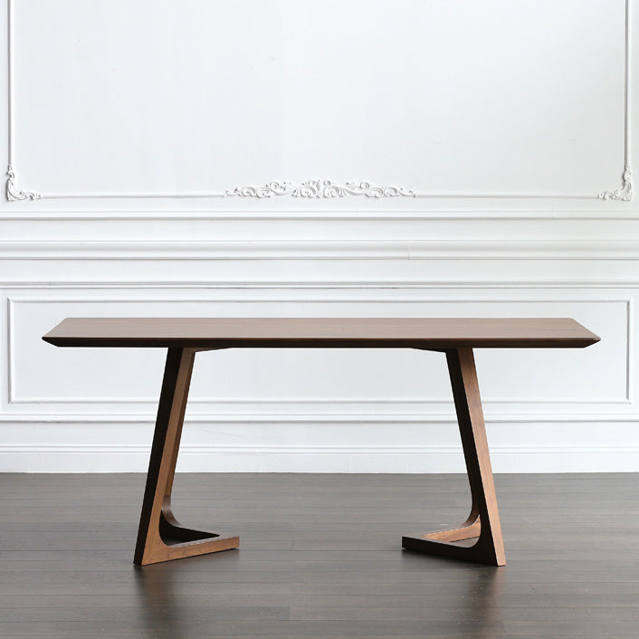 Modern 1/2/4/5 Pieces Dining Set Solid Wood Double Pedestal Dinette Set Clearhalo 'Dining Room Sets' 'Dining Tables & Seating' 'dining_room_set' 'furn' 'furn_dining_room_set' 'Furniture' 'Kitchen & Dining Furniture' 5588965