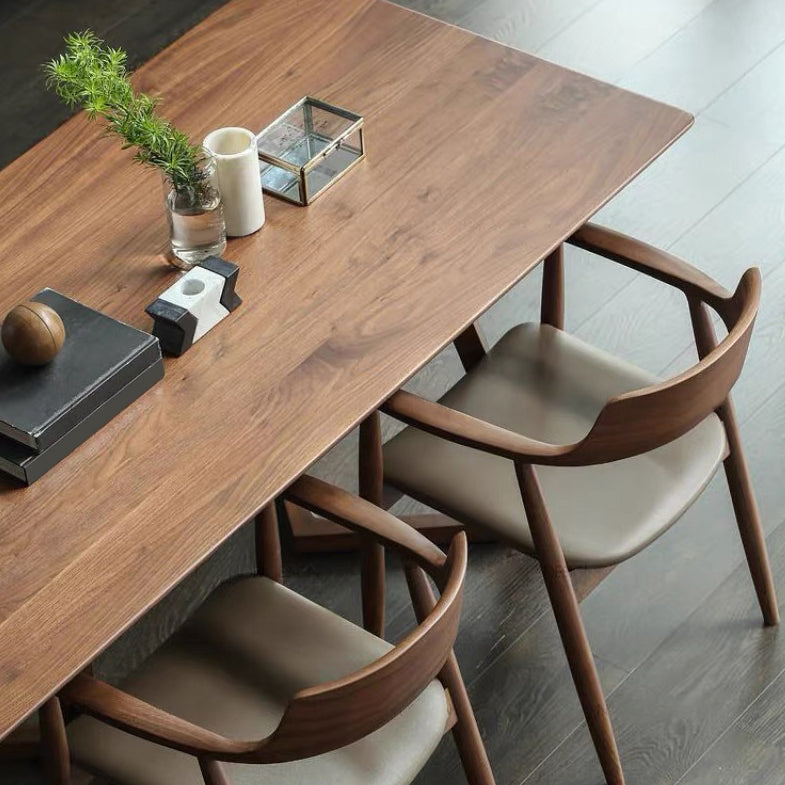 Modern 1/2/4/5 Pieces Dining Set Solid Wood Double Pedestal Dinette Set Clearhalo 'Dining Room Sets' 'Dining Tables & Seating' 'dining_room_set' 'furn' 'furn_dining_room_set' 'Furniture' 'Kitchen & Dining Furniture' 5588967