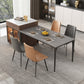 Ensemble de table à manger contemporaine 1/4/5/7 pièces Table à manger rectangulaire avec chaises sans accoudoirs