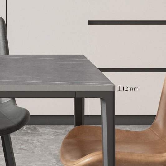 Set di tavoli da pranzo contemporanei 1/4/5/7 PC Tavolo da pranzo rettangolare con sedie senza braccia