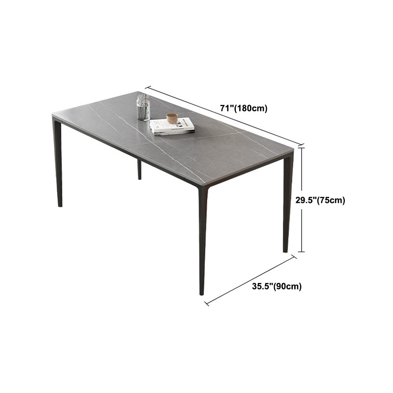 Ensemble de table à manger contemporaine 1/4/5/7 pièces Table à manger rectangulaire avec chaises sans accoudoirs
