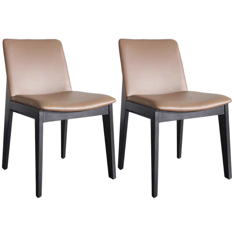 Modern Sintered Stone Top Dining Set Rectangle 1/2/5/7 Pieces Wooden Dining Room Table Set 2 Brown Chairs Clearhalo 'Dining Room Sets' 'Dining Tables & Seating' 'dining_room_set' 'furn' 'furn_dining_room_set' 'Furniture' 'Kitchen & Dining Furniture' 5589003
