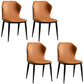 Modern Dining Set Stone 1/4/5/7 Pieces Dining Table with Leather Chairs for Indoor 4 Orange Chairs Clearhalo 'Dining Room Sets' 'Dining Tables & Seating' 'dining_room_set' 'furn' 'furn_dining_room_set' 'Furniture' 'Kitchen & Dining Furniture' 5589035