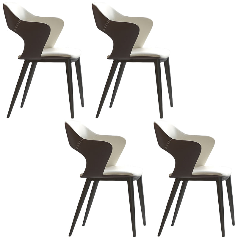 Modern Dining Set Stone 1/4/5/7 Pieces Dining Table with Leather Chairs for Indoor 4 White Chairs Clearhalo 'Dining Room Sets' 'Dining Tables & Seating' 'dining_room_set' 'furn' 'furn_dining_room_set' 'Furniture' 'Kitchen & Dining Furniture' 5589037