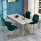 Glam 1/2/5 Pieces Dining Set Stone Top Dining Table with Chairs for Restaurant Clearhalo 'Dining Room Sets' 'Dining Tables & Seating' 'dining_room_set' 'furn' 'furn_dining_room_set' 'Furniture' 'Kitchen & Dining Furniture' 5589052