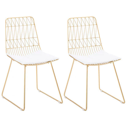 Glam 1/2/5 Pieces Dining Set Stone Top Dining Table with Chairs for Restaurant 2 White Chairs Clearhalo 'Dining Room Sets' 'Dining Tables & Seating' 'dining_room_set' 'furn' 'furn_dining_room_set' 'Furniture' 'Kitchen & Dining Furniture' 5589056