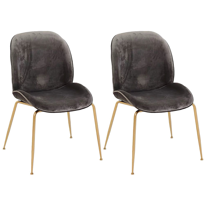 Glam 1/2/5 Pieces Dining Set Stone Top Dining Table with Chairs for Restaurant 2 Grey Chairs Clearhalo 'Dining Room Sets' 'Dining Tables & Seating' 'dining_room_set' 'furn' 'furn_dining_room_set' 'Furniture' 'Kitchen & Dining Furniture' 5589060