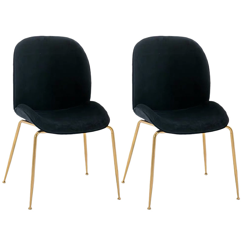 Glam 1/2/5 Pieces Dining Set Stone Top Dining Table with Chairs for Restaurant 2 Black Chairs Clearhalo 'Dining Room Sets' 'Dining Tables & Seating' 'dining_room_set' 'furn' 'furn_dining_room_set' 'Furniture' 'Kitchen & Dining Furniture' 5589065