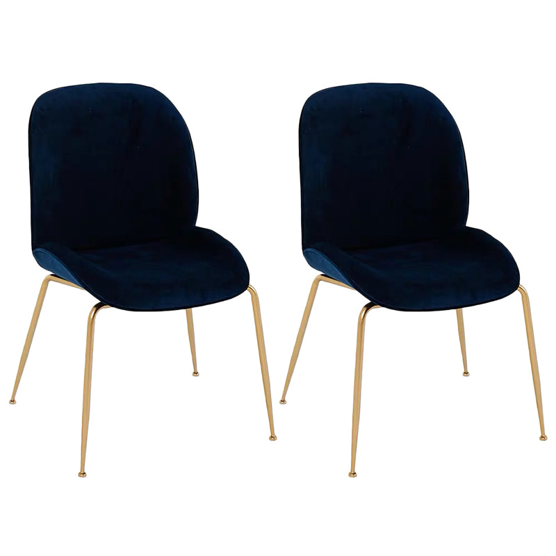 Glam 1/2/5 Pieces Dining Set Stone Top Dining Table with Chairs for Restaurant 2 Blue Chairs Clearhalo 'Dining Room Sets' 'Dining Tables & Seating' 'dining_room_set' 'furn' 'furn_dining_room_set' 'Furniture' 'Kitchen & Dining Furniture' 5589067