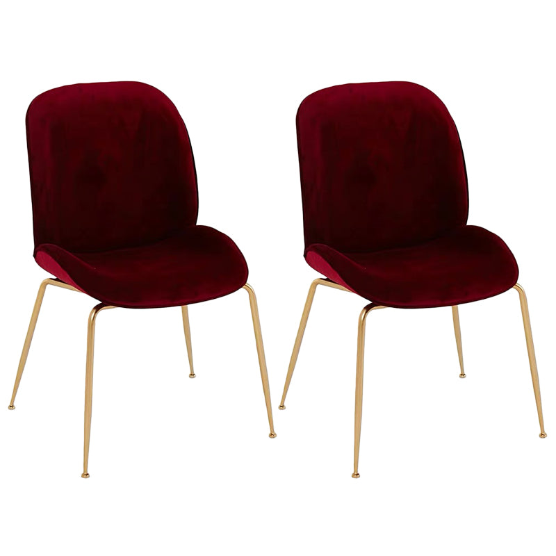 Glam 1/2/5 Pieces Dining Set Stone Top Dining Table with Chairs for Restaurant 2 Red Chairs Clearhalo 'Dining Room Sets' 'Dining Tables & Seating' 'dining_room_set' 'furn' 'furn_dining_room_set' 'Furniture' 'Kitchen & Dining Furniture' 5589068