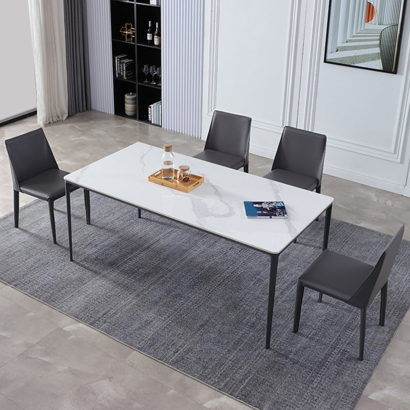 Ensemble de Table à manger en pierre frittée, 1/4/5 pièces, chaises à manger modernes à oreilles