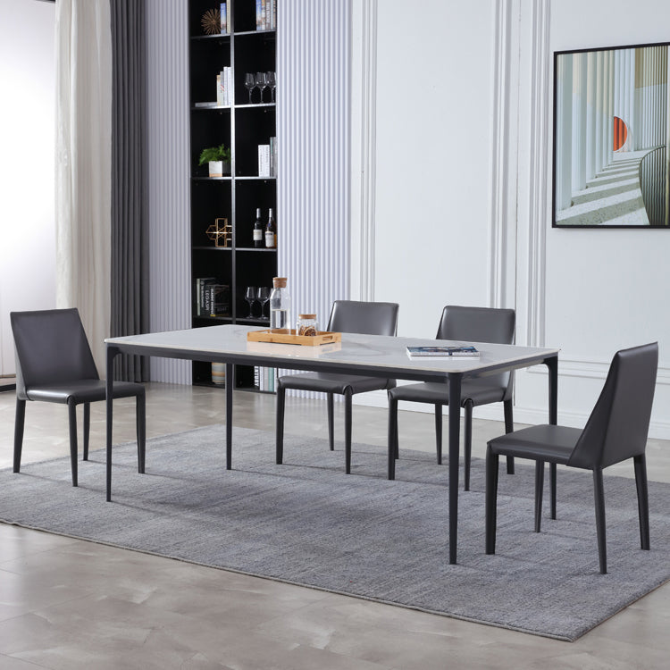 Ensemble de Table à manger en pierre frittée, 1/4/5 pièces, chaises à manger modernes à oreilles