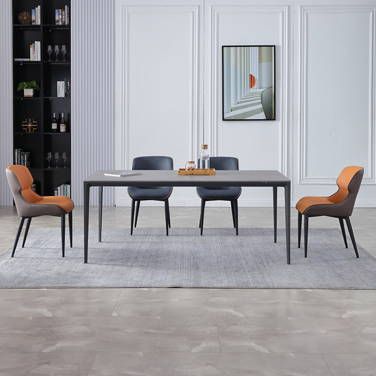 Ensemble de Table à manger en pierre frittée, 1/4/5 pièces, chaises à manger modernes à oreilles