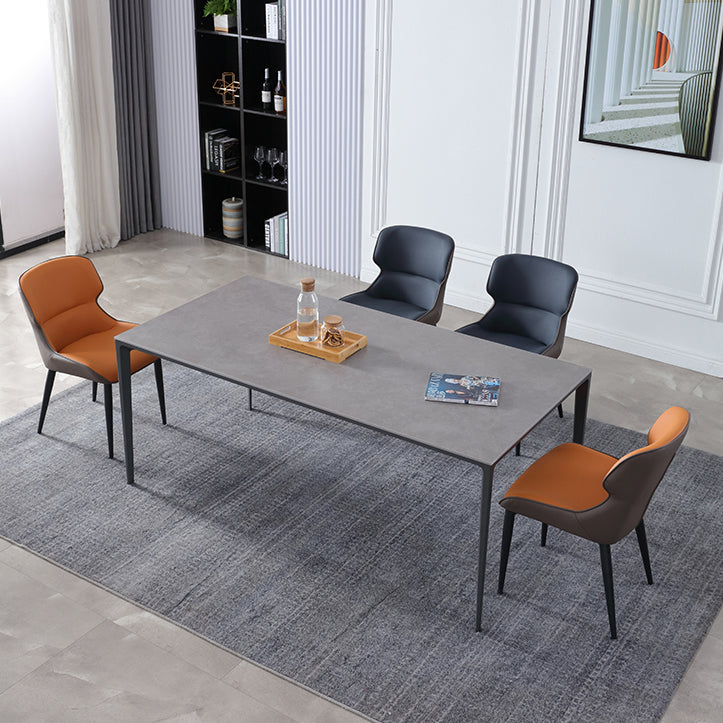 Ensemble de Table à manger en pierre frittée, 1/4/5 pièces, chaises à manger modernes à oreilles