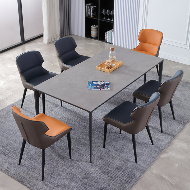 Ensemble de Table à manger en pierre frittée, 1/4/5 pièces, chaises à manger modernes à oreilles