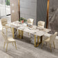 Contemporary Dining Set Stone 1/4/7 Pieces Dining Furniture for Home Clearhalo 'Dining Room Sets' 'Dining Tables & Seating' 'dining_room_set' 'furn' 'furn_dining_room_set' 'Furniture' 'Kitchen & Dining Furniture' 5589109