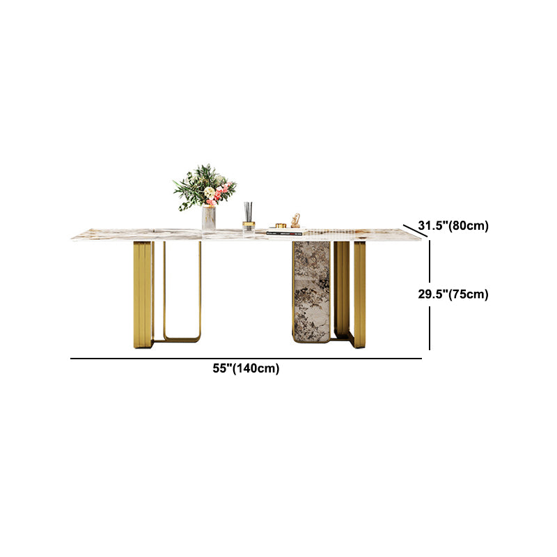 Contemporary Dining Set Stone 1/4/7 Pieces Dining Furniture for Home Clearhalo 'Dining Room Sets' 'Dining Tables & Seating' 'dining_room_set' 'furn' 'furn_dining_room_set' 'Furniture' 'Kitchen & Dining Furniture' 5589126