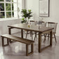 Modern 1/2/3/5 Pieces Dining Set Rectangle Double Pedestal Dinette Set in Natural Clearhalo 'Dining Room Sets' 'Dining Tables & Seating' 'dining_room_set' 'furn' 'furn_dining_room_set' 'Furniture' 'Kitchen & Dining Furniture' 5589136