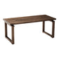 Modern 1/2/3/5 Pieces Dining Set Rectangle Double Pedestal Dinette Set in Natural Clearhalo 'Dining Room Sets' 'Dining Tables & Seating' 'dining_room_set' 'furn' 'furn_dining_room_set' 'Furniture' 'Kitchen & Dining Furniture' 5589137