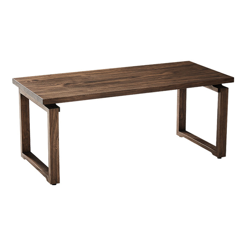 Modern 1/2/3/5 Pieces Dining Set Rectangle Double Pedestal Dinette Set in Natural Clearhalo 'Dining Room Sets' 'Dining Tables & Seating' 'dining_room_set' 'furn' 'furn_dining_room_set' 'Furniture' 'Kitchen & Dining Furniture' 5589137