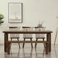 Modern 1/2/3/5 Pieces Dining Set Rectangle Double Pedestal Dinette Set in Natural Clearhalo 'Dining Room Sets' 'Dining Tables & Seating' 'dining_room_set' 'furn' 'furn_dining_room_set' 'Furniture' 'Kitchen & Dining Furniture' 5589143