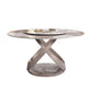 Contemporary Round Pedestal Dining Table Stone Matte Finish Table Clearhalo 'Dining Tables & Seating' 'Dining Tables' 'dining_table' 'furn' 'furn_dining_table' 'Furniture' 'Kitchen & Dining Furniture' 5589159