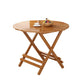 Contemporary Natural Folding Table Bamboo Home Dining Table with Pedestal Base
