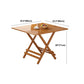 Contemporary Natural Folding Table Bamboo Home Dining Table with Pedestal Base