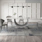 Stone Top Dining Table Contemporary Rectangle Dining Table with Pedestal Base